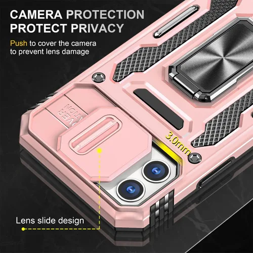 Miniatura 96 de Funda para iPhone 13 Pro con funda para cámara, con soporte de anillo para soporte, con función de montaje magnético para automóvil, para iPhone 13