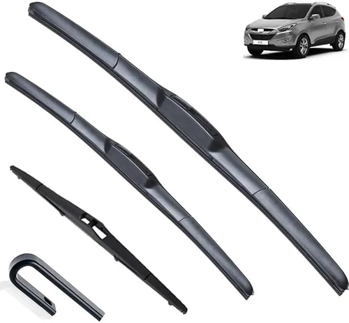 Miniatura 8 de Juego de limpiaparabrisas compatible con Hyundai Tucson MK2 ix35 LM 2010-2015 parabrisas delantero y trasero de 24 pulgadas, 16 pulgadas, 12