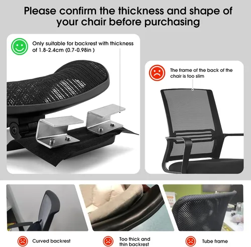 Miniatura 2 de El accesorio para reposacabezas de silla de oficina, puede ajustar la altura, la inclinación y la distancia entre ellos. El reposacabezas de malla