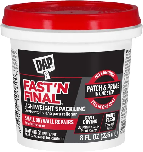 DAP Fast 'N Final 7079812140 Spackling ligero, blanco, 8 onzas