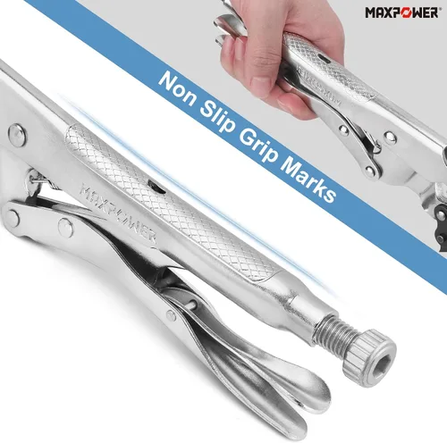 Miniatura 4 de MAXPOWER Abrazadera de cadena de bloqueo de 9 pulgadas con cadena de 19.7 pulgadas, paquete de 2