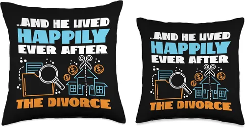 Miniatura 3 de Happy Divorce Party And He Lived Happily Ever After The Throw Pillow