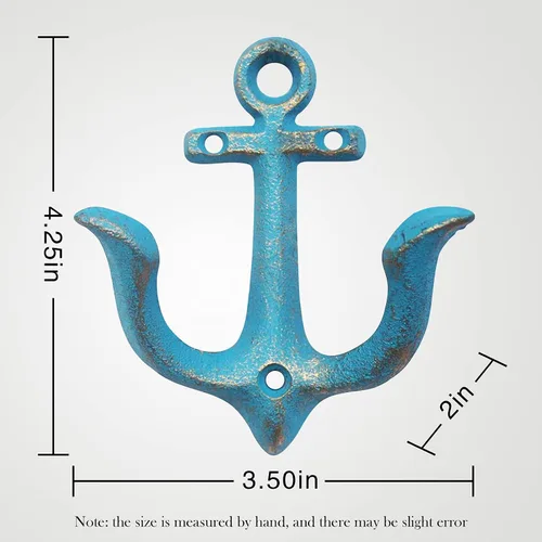 Miniatura 3 de Notakia Ganchos Decorativos de Pared Montados Antiguos Shabby Chic de Metal para Hogar Baño Toallas Abrigos Perchero, Ganchos de Pared de Hierro