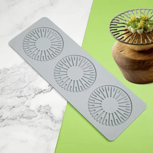Miniatura 5 de TUKE Molde de encaje de silicona, gota de agua de 9.6 x 3.4 x 0.12 pulgadas, sin BPA, color al azar, 0.227 tazas, 1 pieza