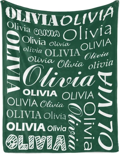 Miniatura 16 de Manta personalizada con nombre para niños y adultos, manta de franela personalizada con nombre Color 07