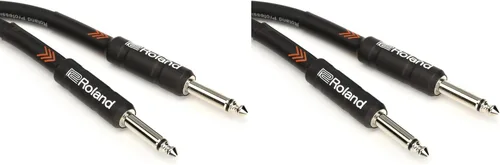 Miniatura 2 de Roland Black Series - Cable de instrumento recto/recto, conector de 1/4 de pulgada, 10 pies