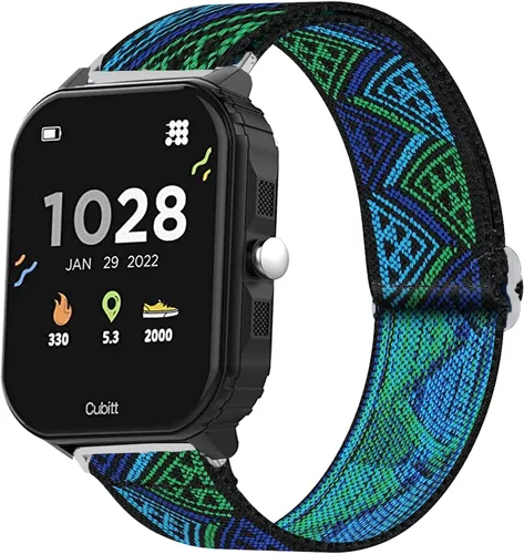 Miniatura 10 de Lamshaw Correa de reloj inteligente compatible con Cubitt para adolescentes, correa de repuesto ajustable de nailon elástico, accesorios compatibles