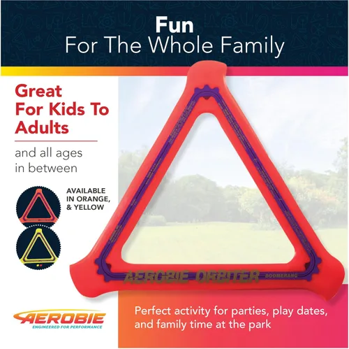Miniatura 6 de Aerobie Orbirter - Boomerang de alto rendimiento, disco volador al aire libre, boomerang de regreso, anillo volador para fiestas infantiles