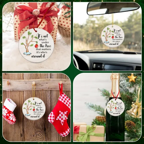 Miniatura 8 de TEEZWONDER Adornos Navideños Regalos para Mujeres Hombres - Adornos Navideños de Cerámica 2025 para Decoraciones de Árbol - Rellenos de Calcetín