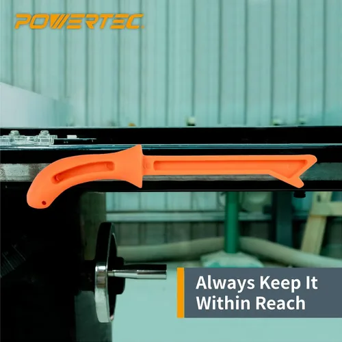 Miniatura 7 de POWERTEC 71029 Palo de empuje magnético para sierra de mesa, mesa de enrutador, aplicaciones de junta, diseño ergonómico de 11.5 pulgadas con imanes