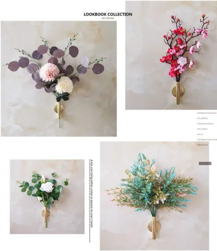 Miniatura 3 de Moderno soporte para flores secas, tubo de flores montado en la pared para exhibir en puerta, pared, porche