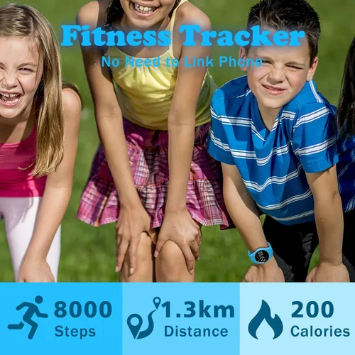 Miniatura 4 de Reloj deportivo digital para niñas y niños, monitor de actividad física con reloj despertador, cronómetro, relojes impermeables sin aplicación