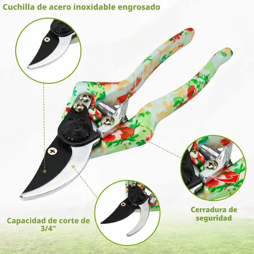 Miniatura 5 de Juego de Herramientas de Jardín WANCHI de 10 Piezas de Servicio Pesado Juego de Herramientas de Jardín Florales Regalos de Jardinería para Mujeres