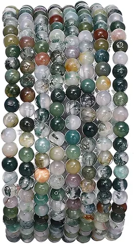 Miniatura 70 de BEADIA Cuentas redondas de piedra natural de jade de amazonita semipreciosas sueltas para hacer joyas 6MM 61PCS Amazonita Jade