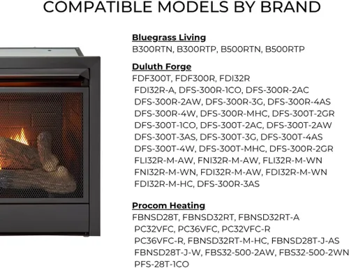 Miniatura 5 de ProCom FIB100 soplador de chimenea de doble combustible, grande, negro, plateado - mejora la distribución del calor, fácil instalación, compatible