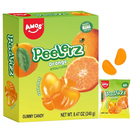 Miniatura 11 de AMOS Peelerz - Paquete variado de 4 gomitas pelables, 3.00 oz cada uno (total de 4.94 oz), mango, uva, plátano, melocotón, gomitas suaves de frutas