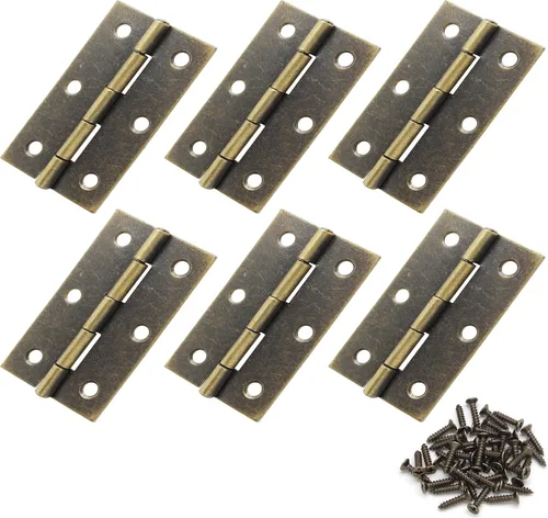 Miniatura 7 de Murtenze Paquete de 12 Bisagras de Puerta de 2.5 Pulgadas, Bisagras de Armario, Bisagras de Bronce Rojo, Bisagras de Cojinete de Bola, Bisagras