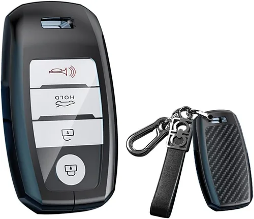 SANRILY Funda para llavero ABS + aleación de zinc de 3/4 botones para Kia Seltos Carens 2022 Sonet Forte Koup NIRO Optima Rio Sorento Soul Sportage
