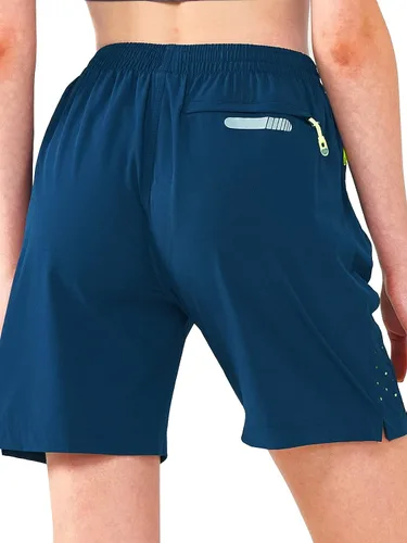 Miniatura 34 de NORTHYARD Pantalones cortos deportivos de senderismo para mujer, de secado rápido, ligeros, para gimnasio, entrenamiento, con 3 bolsillos