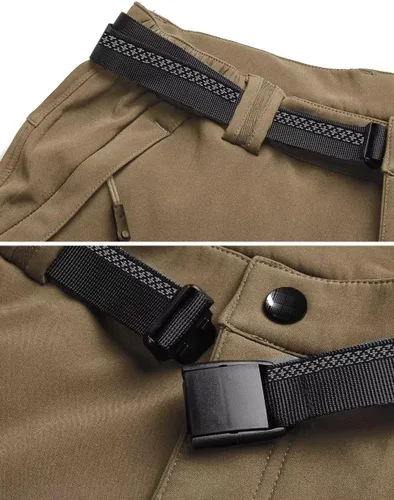 Miniatura 6 de MAGCOMSEN Men's Winter Pants 5 Zip Pockets Snow Ski Pants Fleece Lined Water Resistant Hiking Pants