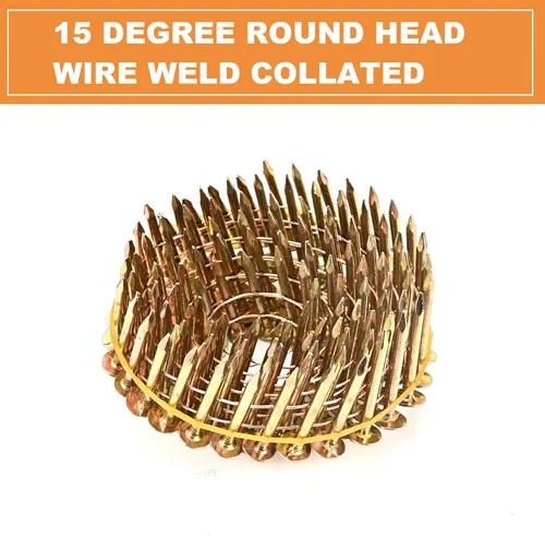 Miniatura 3 de Clavos de techo en bobina de 1080 unidades de 1 pulgada x 0.120 pulgadas para pistola de clavos de techo, clavo de techo de cabeza redonda de 15