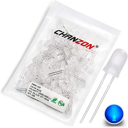 Miniatura 16 de CHANZON Paquete surtido de 60 luces LED de diodo de 0.197 in, lente redonda difusa DC 3V 20mA, lámpara de bombilla de iluminación surtida, variedad