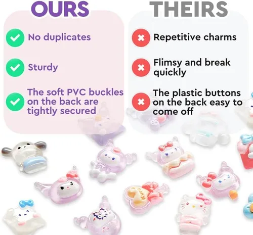 Miniatura 5 de Lindos dijes para zapatos de cocodrilo, paquete de 32, dijes de decoración de zapatos para zuecos y sandalias, pulseras, dijes Kawaii para zapatos