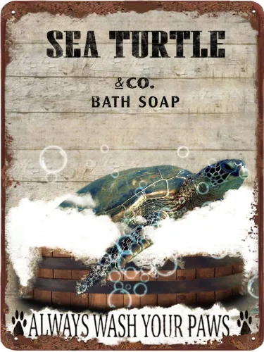 Miniatura 14 de Cartel de metal divertido de jirafa para baño, diseño retro de cabra para pared, póster de inodoro con texto "Wash Your Hooves", letrero de hojalata