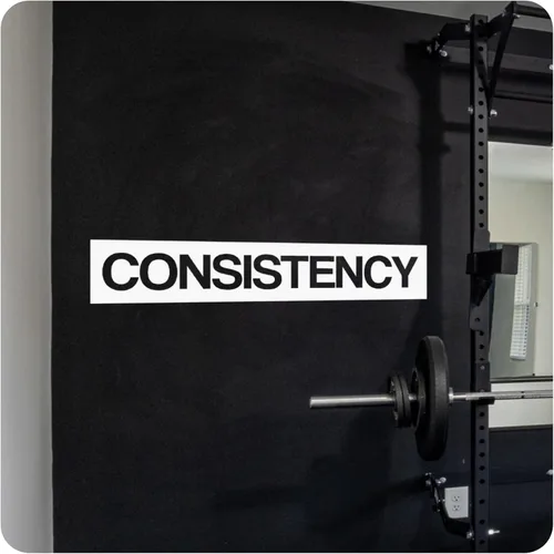 Miniatura 8 de My Vinyl Story - Adhesivo motivacional para pared, con texto en inglés "Consistency", decoración de vinilo para afirmación positiva, hogar, oficina