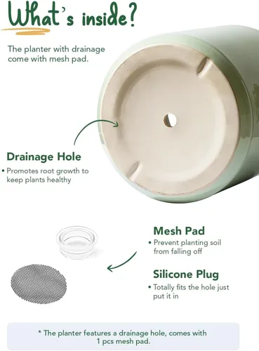 Miniatura 5 de LE TAUCI Maceta de 12 pulgadas para plantas, macetas de cerámica para plantas de interior, macetas cilíndricas modernas de mediados de siglo