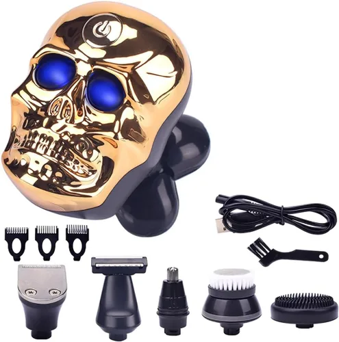Afeitadoras de cabeza para hombres calvos, afeitadoras eléctricas para hombres, afeitadora de calavera, afeitadora de 5 cuchillas recargable por