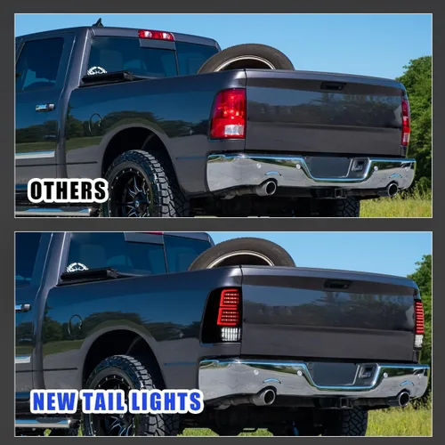 Miniatura 4 de Nixon Offroad Conjunto de luces traseras LED para Dodge Ram 1500/2500/3500 2009-2018 con modelo de luces traseras halógenas de fábrica, luces Claro