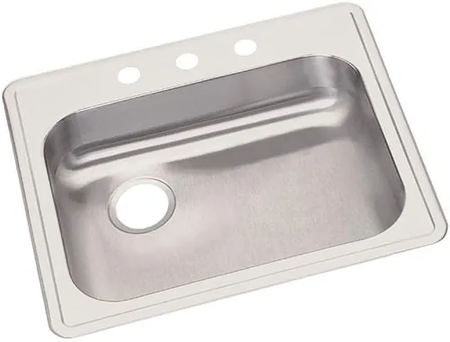 Miniatura 23 de Elkay GE12521 Dayton Fregadero de cocina empotrable de una sola cubeta de acero inoxidable de 25" - 1 orificio para grifo
