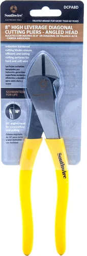 Miniatura 2 de Southwire DCPA8D Alicates de corte diagonal de alto apalancamiento de cabeza angulada de 8 pulgadas con asas sumergidas; amarillo