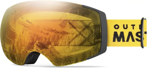 Miniatura 26 de OutdoorMaster Gafas de esquí PRO – sin marco, lente intercambiable, 100% protección UV400, gafas de nieve para hombres y mujeres