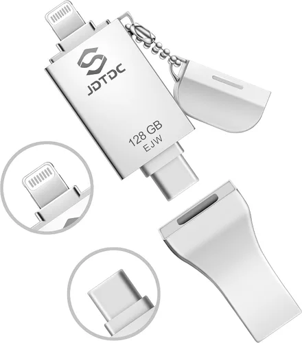 Miniatura 8 de Genuine 128GB Apple MFi Certified Photo Stick for iPhone 17/16/15/14-3 in 1 USB C Flash Drive & Memory Stick - High Speed External Storage for