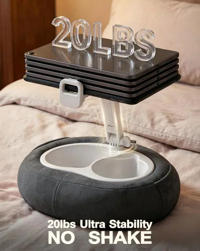 Miniatura 6 de Miledi Soporte de almohada para tableta, compatible con Kindle de 5 a 12.9 pulgadas, iPad, teléfono/tableta, soporte giratorio de 360° para cama