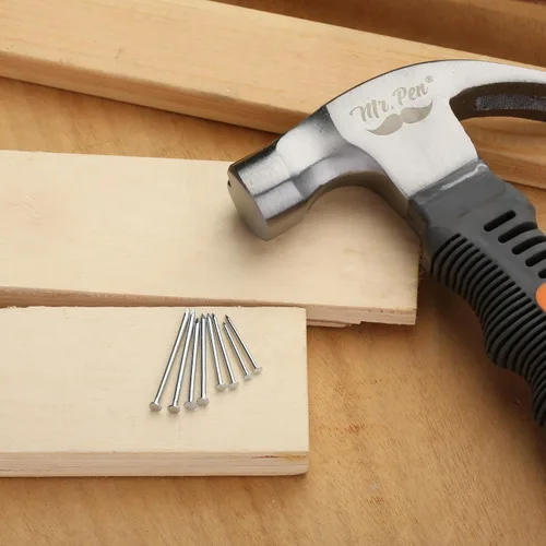 Miniatura 6 de Mr. Pen - Kit de clavos surtidos, 400 unidades, 6 tamaños, plateados, clavos pequeños para colgar cuadros, clavos de acabado, clavos de pared