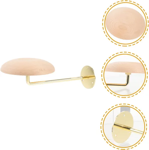 Miniatura 4 de Amosfun 4 unids sombrero Rack Cap para hombres sombreros para hombres Perchero de madera perchero sombrero estante de exhibición sombrero estante