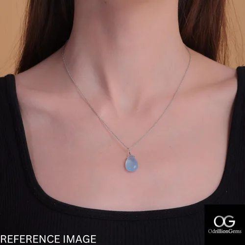 Miniatura 3 de OdrillionGems Collar con colgante de gotas de piedras preciosas naturales, plata de ley 925, hecho a mano, cristales curativos de chakras, piedra