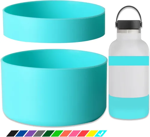 Miniatura 12 de Greant Funda protectora doble para botella de agua compatible con Hydro Flask, funda flexible de silicona compatible con funda Hydroflask, funda