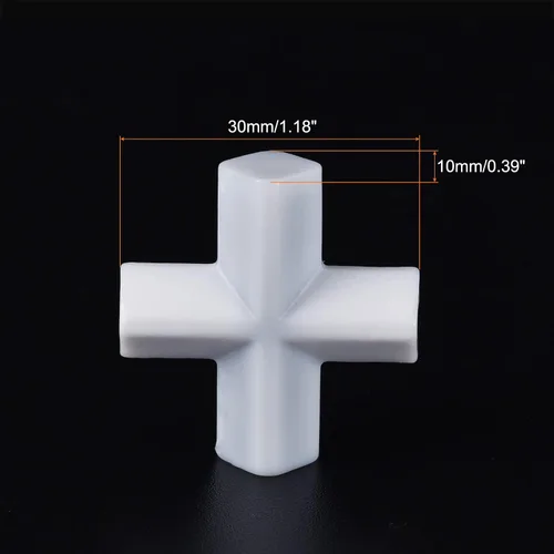 Miniatura 2 de MECCANIXITY Agitador magnético mezclador barra de agitación barra 30 mm (1.18 ") imán de recubrimiento en forma de cruz blanco para laboratorio