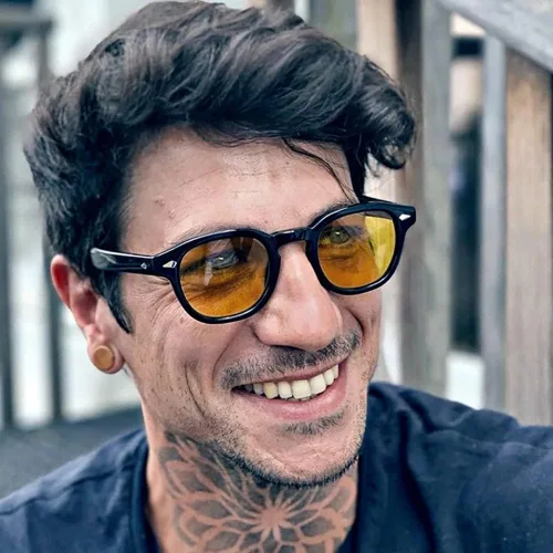 Miniatura 2 de Gtand Gafas de sol unisex estilo redondo retro para hombres y mujeres gafas de sol circulares a la moda 1811in