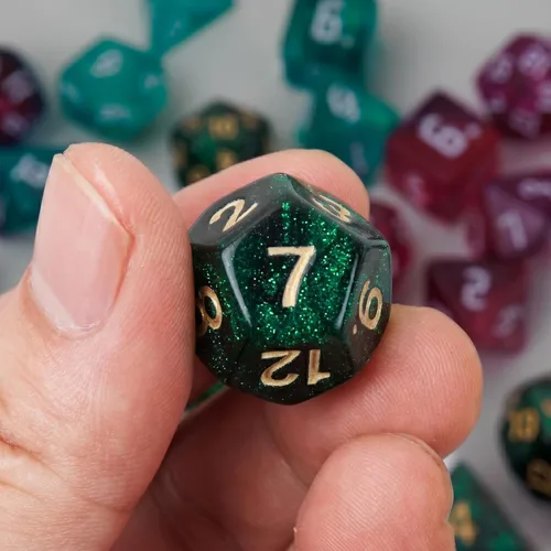 Miniatura 4 de DND - Juego de 42 dados poliédricos de Calabozos y Dragones para juegos de mesa D&D RPG MTG, dados a granel con coloridas bolsas de cordón y bandeja