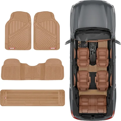Miniatura 2 de Tapetes de goma FlexTough de 3 hileras, Beige