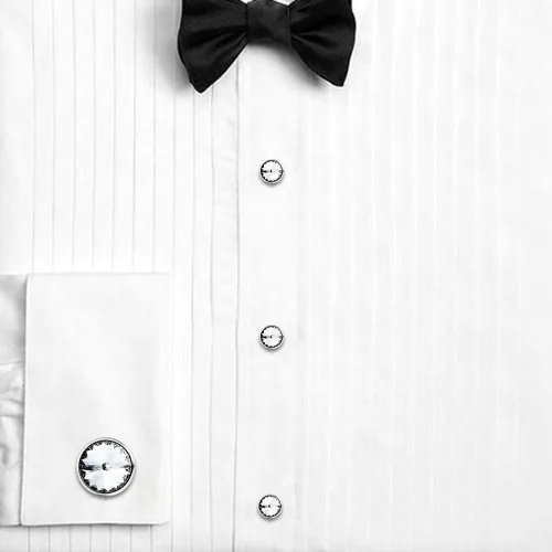 Miniatura 10 de HAWSON Gemelos para hombre con juego de tachuelas de camisa de 4/6 piezas, caja de regalo, joyería para hombre o accesorios para boda, fiesta