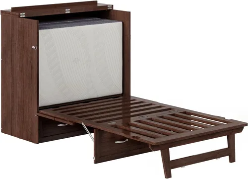Miniatura 13 de AFI, Northfield Murphy Bed - Baúl de cama Twin XL con colchón de 6", cajón de almacenamiento y cargador USB integrado, ámbar quemado