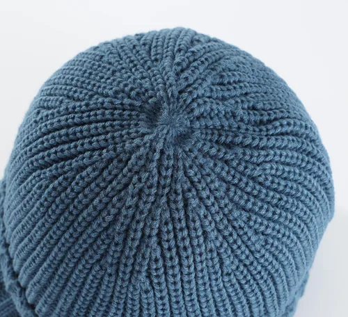 Miniatura 5 de Home Prefer - Gorro de invierno para hombre de punto grueso con visera, gorro tipo newsboy