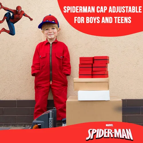 Miniatura 3 de Marvel Spiderman Hat for Boys, Breathable Spiderman Baseball Cap for Toddlers, Boys Ages 3-9