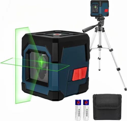 Miniatura 11 de Nivel láser, láser RockSeed Cross Line con línea autonivelante, vertical y horizontal, giratorio 360 grados, bolsa de transporte, batería incluida